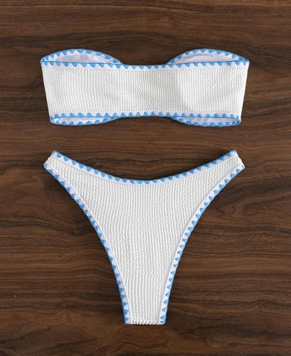 Retail Le$$-blue-white-o-ring-swimsuit