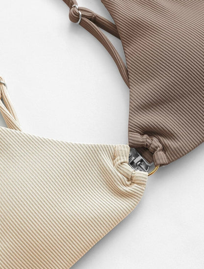Retail Le$$-beige-two-piece-swimsuit
