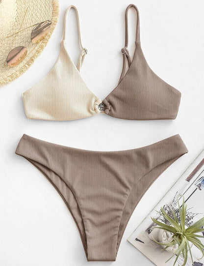 Retail Le$$-beige-two-piece-swimsuit